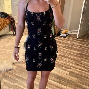 Mac Duggal beaded mini dress